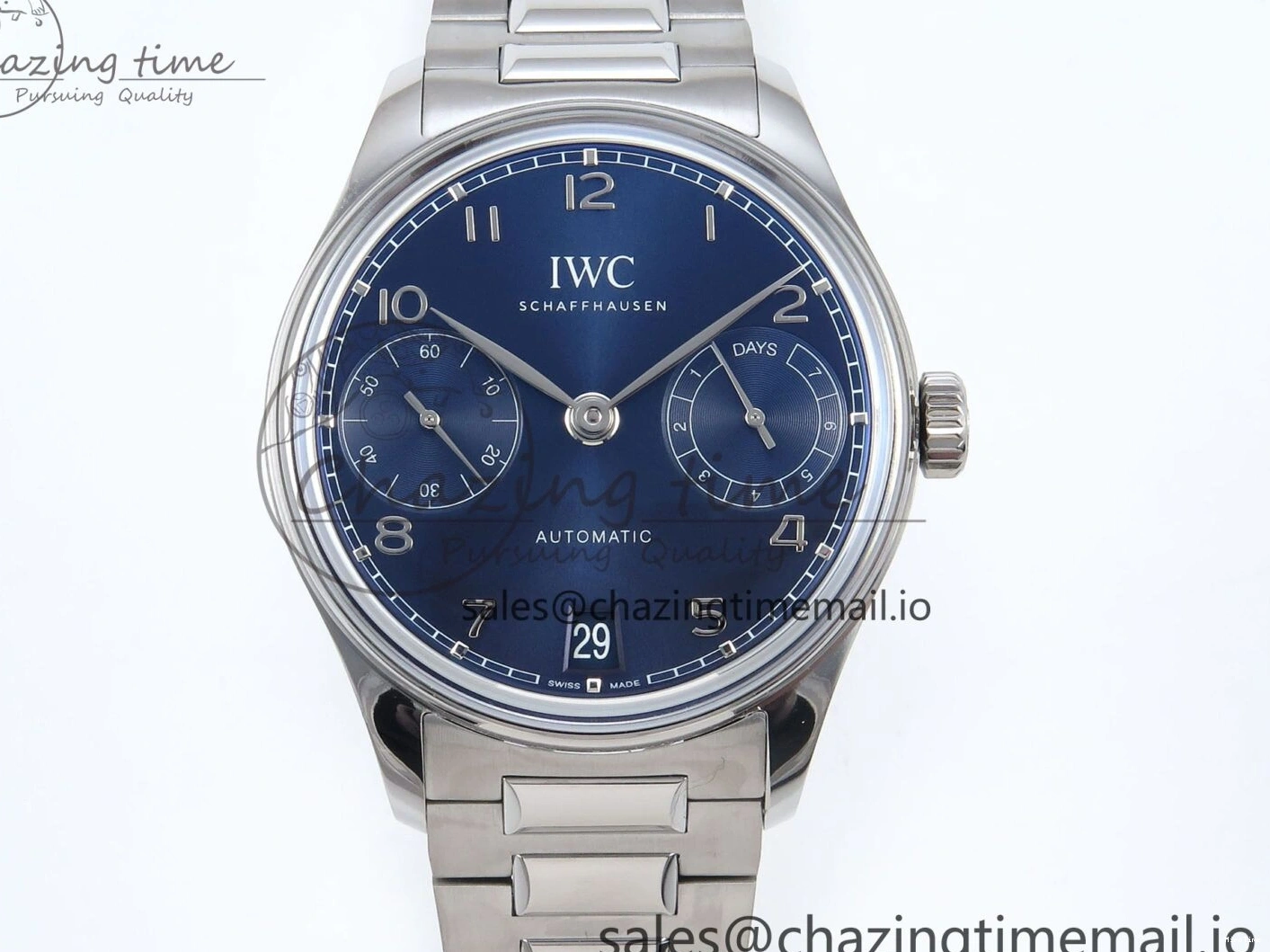 MIROTIME 1221 Portugieser Auto IWC0562E APSF 1:1 Best Edition Blue Dial on SS Bracelet A Timeless 6997